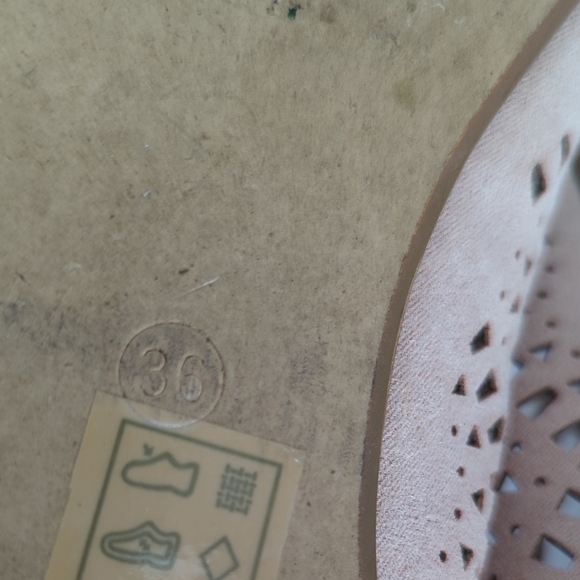 Topshop Perforated Pointy Toe Lace Up Flats Pink 36/5.5 bohemian preppy Business - Picture 10 of 10